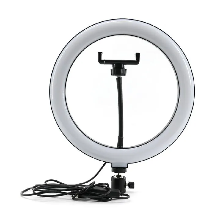 2.1M Tripod Stand with 10 Inch LED Ring Light- Dimmable Beauty Ringlight for Selfie Live Stream/Makeup/Youtube/Tiktok Video