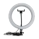 2.1M Tripod Stand with 10 Inch LED Ring Light- Dimmable Beauty Ringlight for Selfie Live Stream/Makeup/Youtube/Tiktok Video