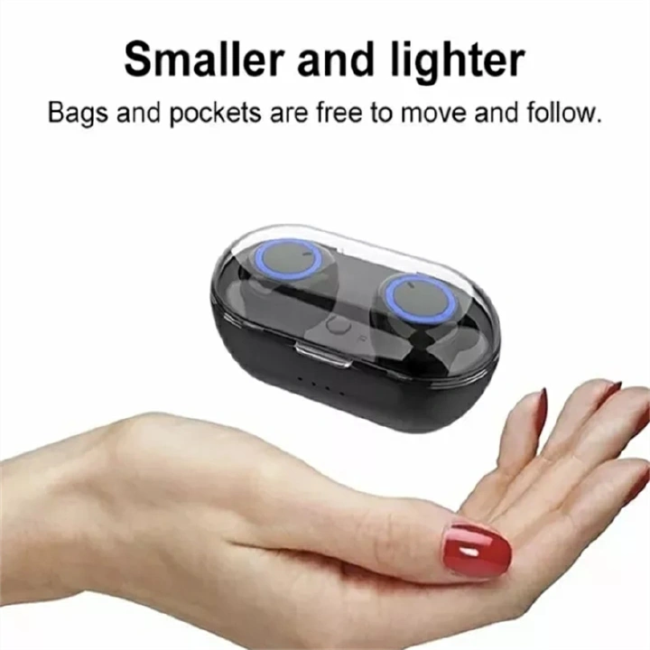 RichRipple Y50 Plus+ Wireless Bluetooth Earphone TWS Stereo Earbuds In-Ear Earpods Touch Control 450mAh with Mic Earphone for iOS Android