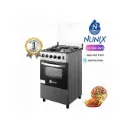 NUNIX KZ-560-3G1E Free Standing 3 Gas Cooker+1 Hotplate With Electric Oven Cooker 