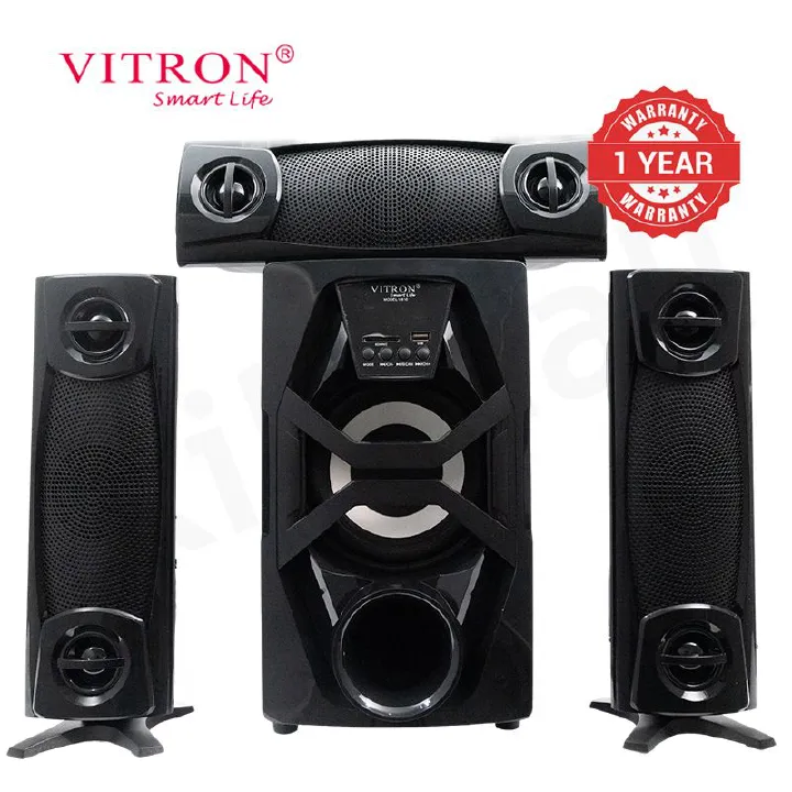 Vitron 3.1CH X-Bass Home Theatre System AC/DC Bluetooth Woofer Speaker System Subwoofer Home Audilo System USB SD MP3 FM Radio 10000W V610 Sorry, the item is out of stock 