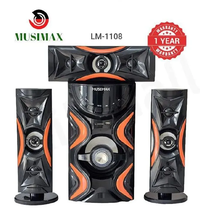 MUSIMAX LM-1108 3.1-CHANNEL HOME THEATER SPEAKER SYSTEM WITH POWERFUL 12000W PMPO