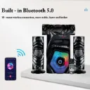 EM 3.1CH Speaker System woofer Subwoofer Multimedia 18000W PMPO Black 40W+10W×3 WF-3002 