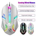 USB Wired Mouse RGB Colorful Mosue E-Sports Gaming Mouse Wired Office Mouse Mice For PC Desktop Laptop Computer Windows iOS