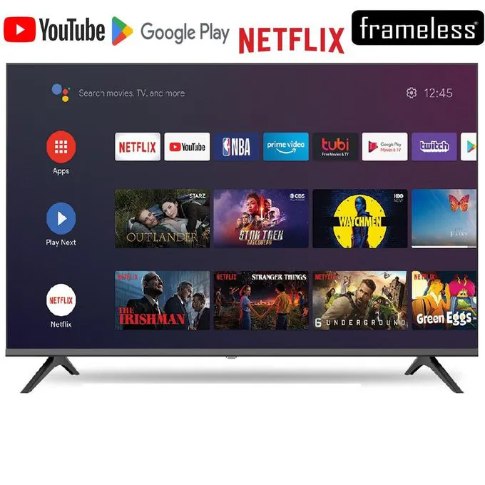 Vitron 32 Inch Frameless Smart TV HD Netflix Bluetooth TV HTC3200S Youtube Television DVB-T2 Android 11 AC Energy Saving Television 1G+8G