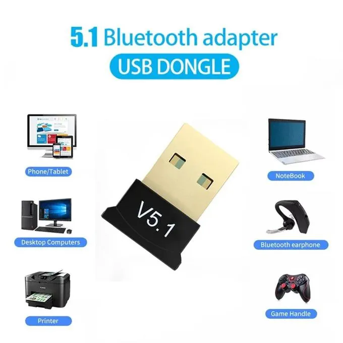 USB Bluetooth Adapter Bluetooth Receiver Bluetooth Dongle For For Desktop, Laptop Computer Headphone Headset Speaker Keyboard Mouse