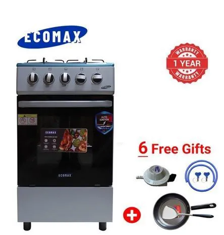 TODAY ONLY!!! ECOMAX 50x50, 4 Gas Burners & Electric Oven Free Standing Cooker 